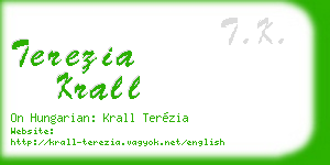 terezia krall business card